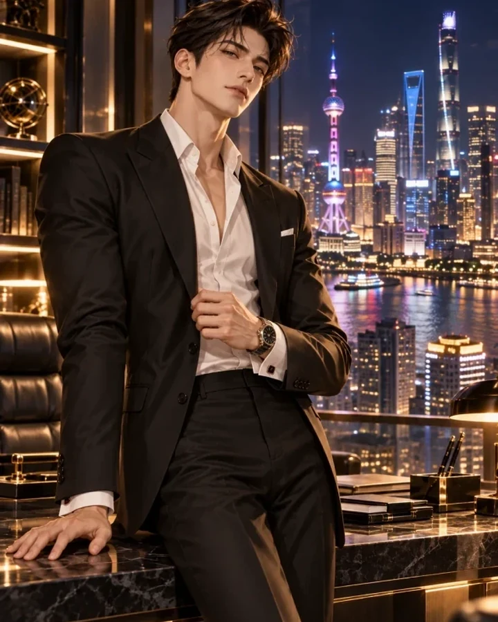 Fictional adult character artwork for Shen Yao, age 32